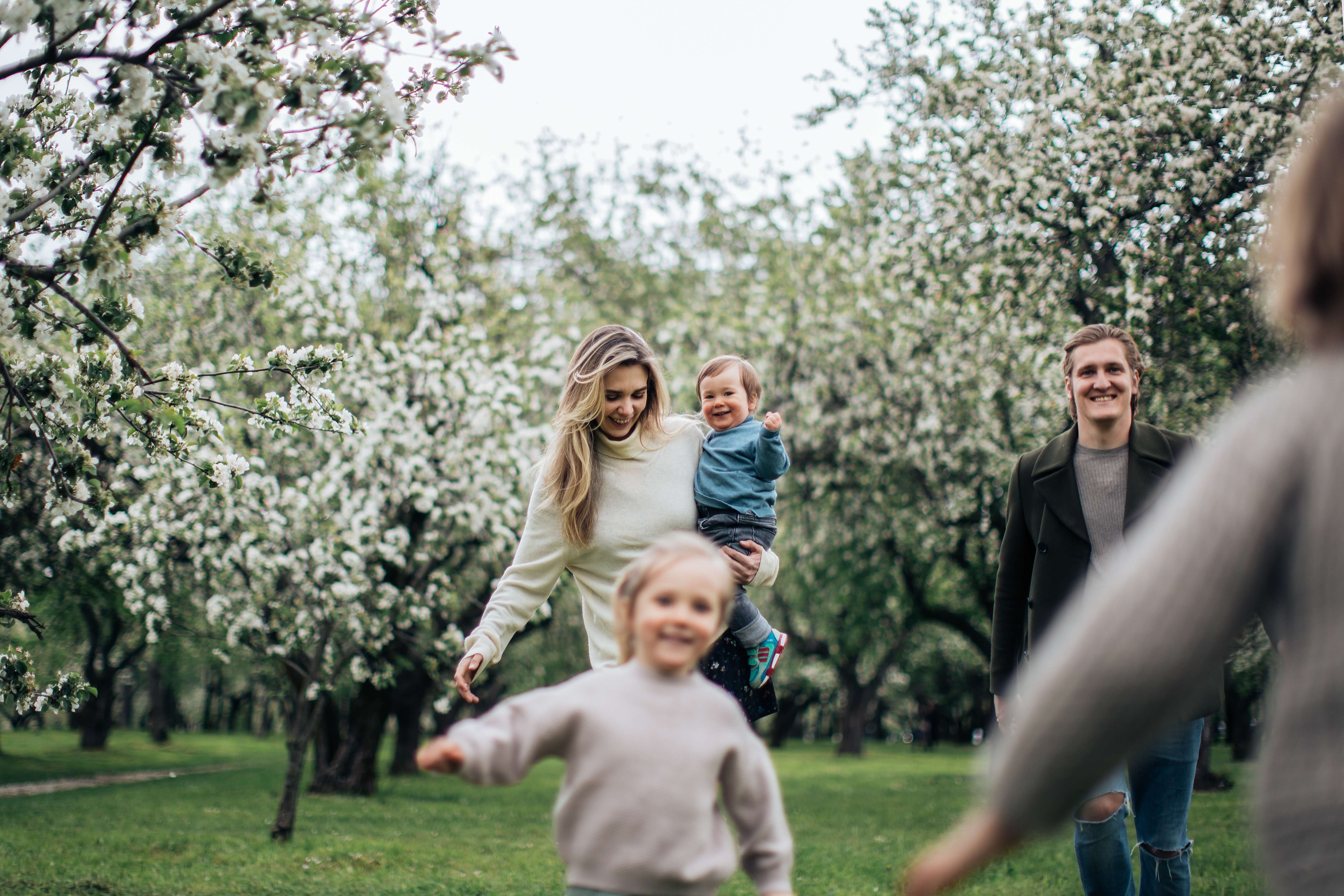 Family With Blooming Trees Dual income professionals with a growing family and a need for financial planning.
