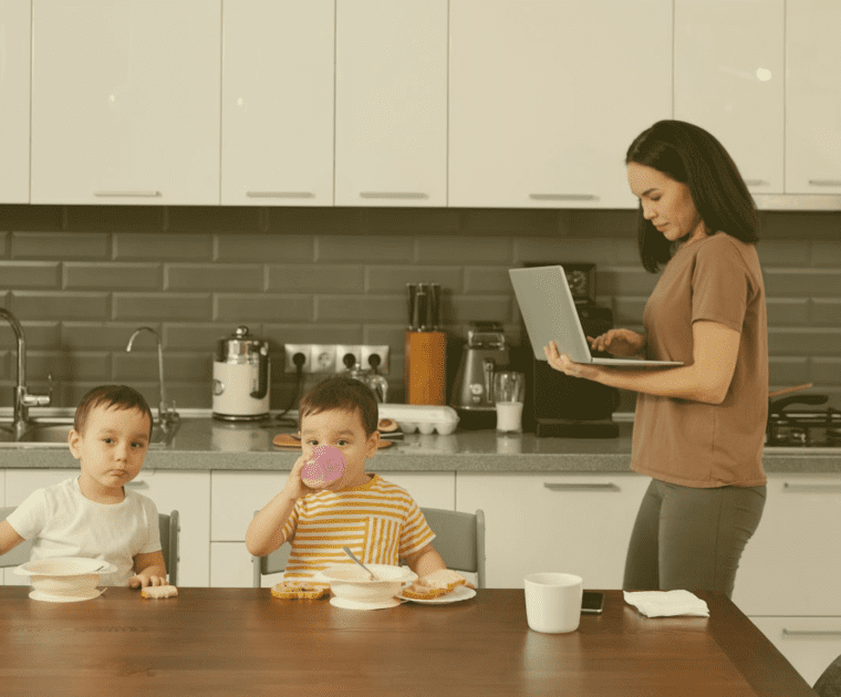 Busy Family Planning to Getting Ready for School.