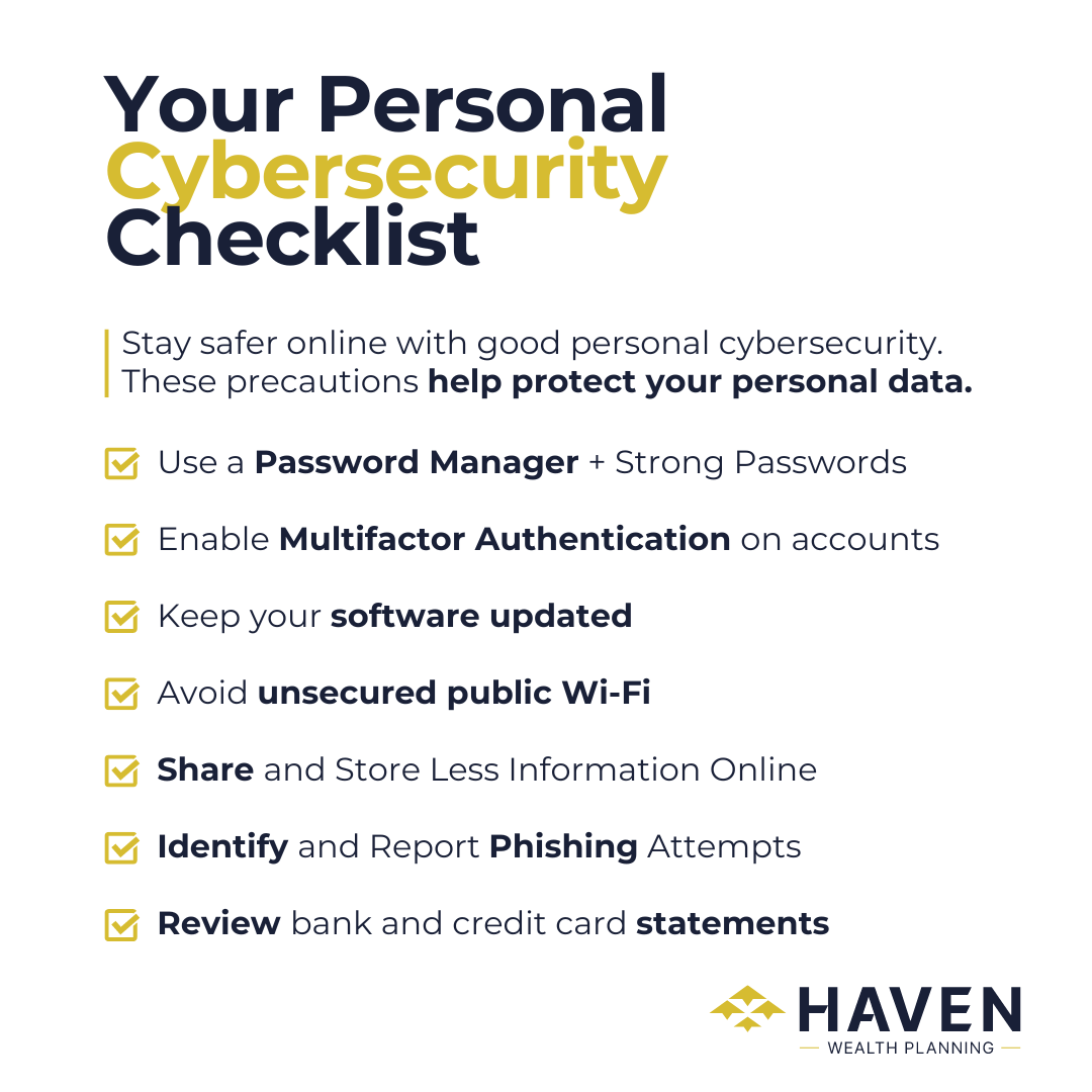 Haven Wealth Planning Your Personal Cybersecurity Checklist A 2024